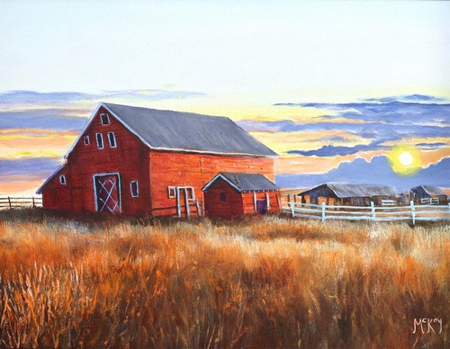 Elbert Sunrise 11x14 $750 at Hunter Wolff Gallery